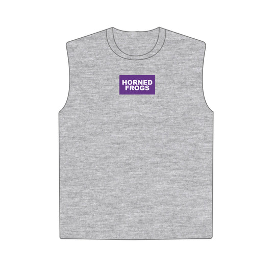 The Anna Active Tank Horned Frogs Woven Label | Youth Heather Grey