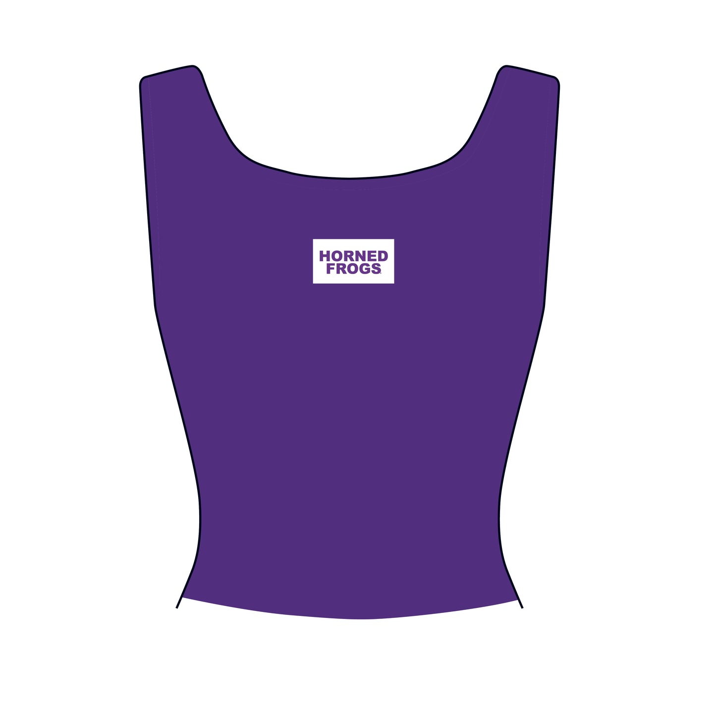 The Alli Ribbed Tank Horned Frogs Woven Label | Purple