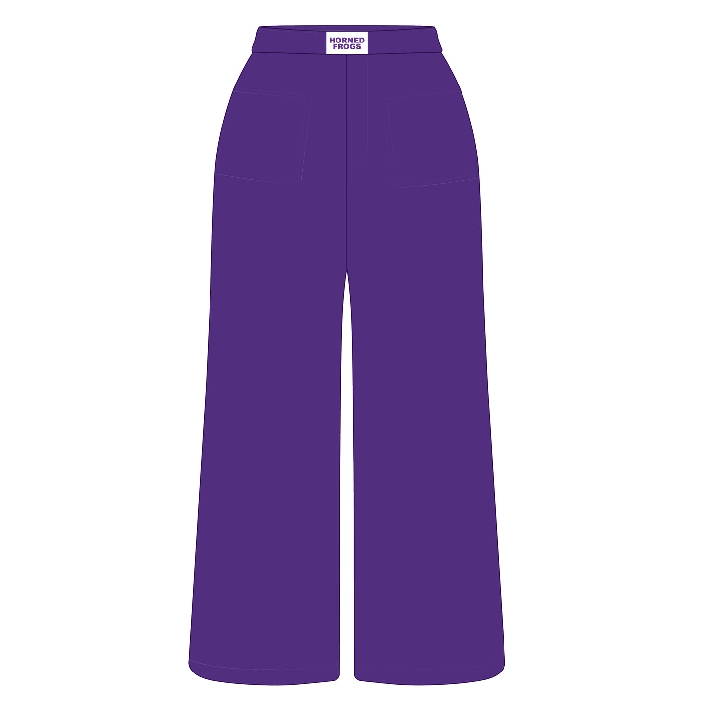 The Ava Airy Pants Horned Frogs Woven Label | Purple