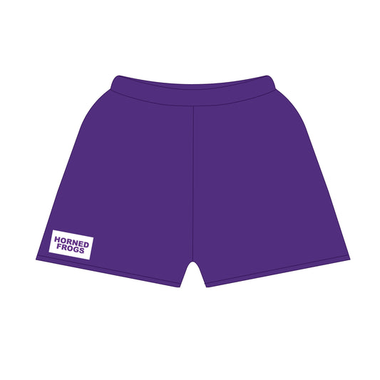 The Becca Shorts Horned Frogs Woven Label | Purple