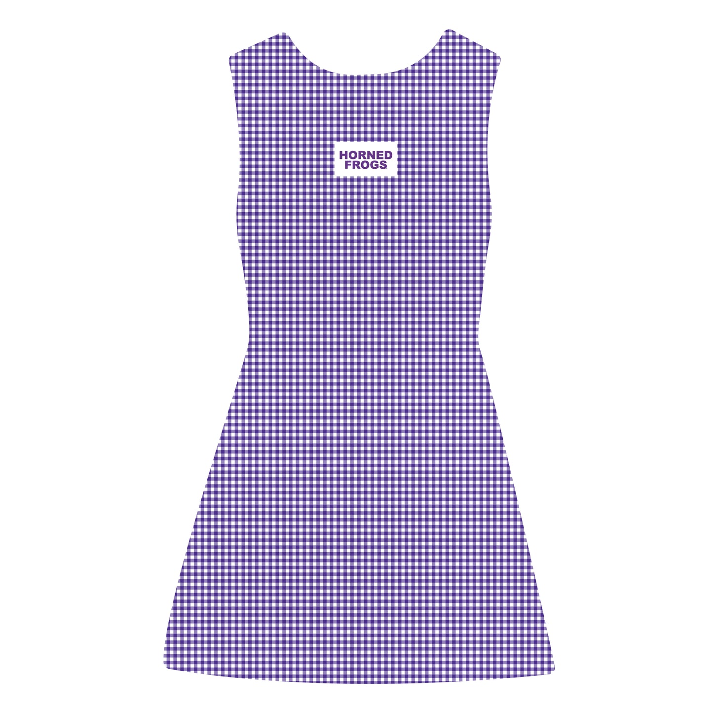 The Grace Gingham Dress Horned Frogs Woven Label | Purple
