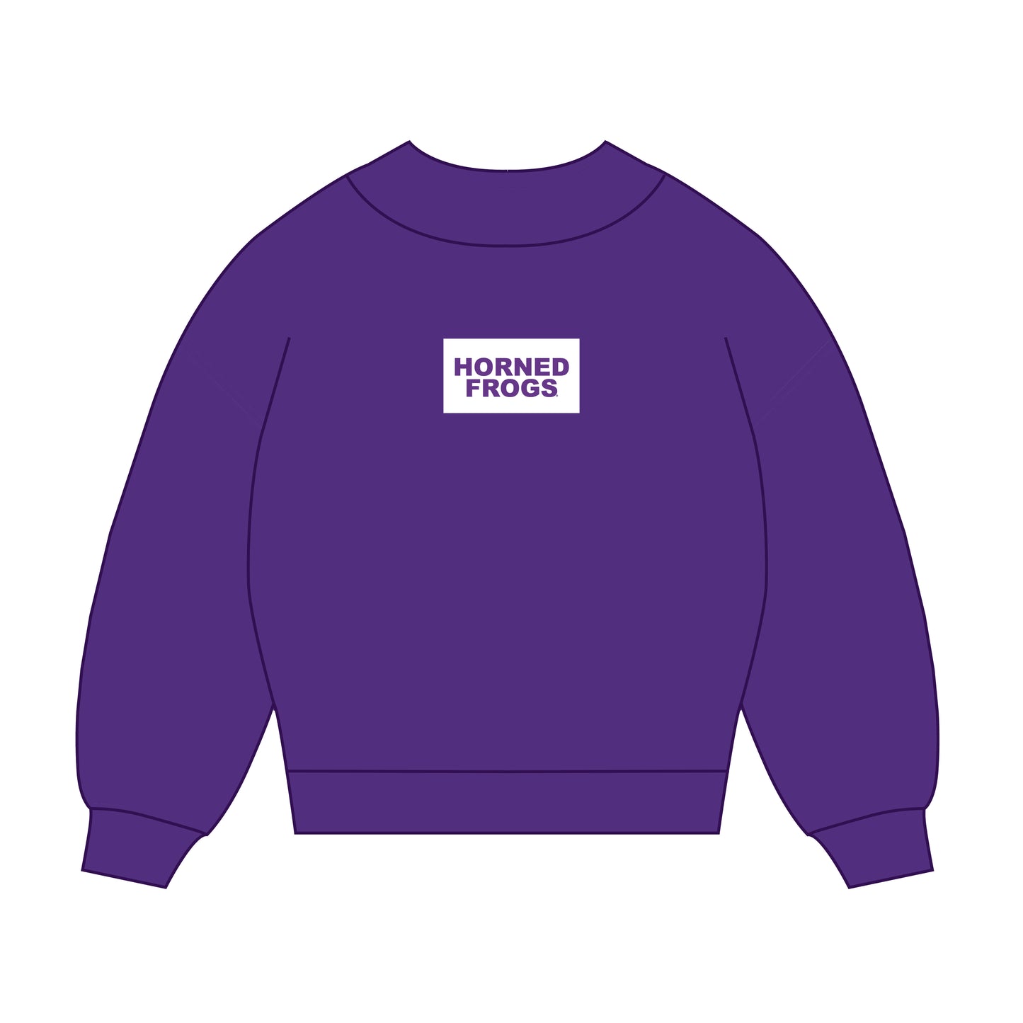 The Mary Mockneck Horned Frogs Woven Label | Purple