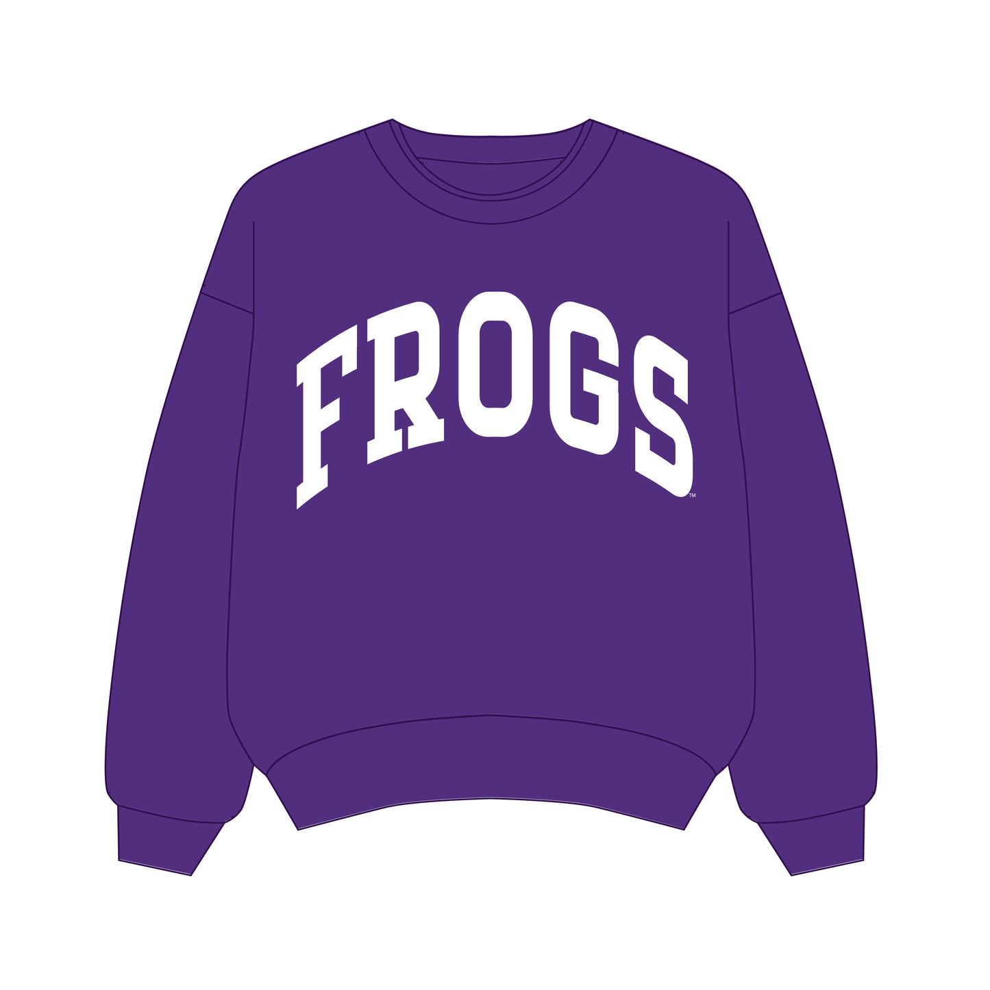The Olivia Oversized Crewneck TCU | Purple
