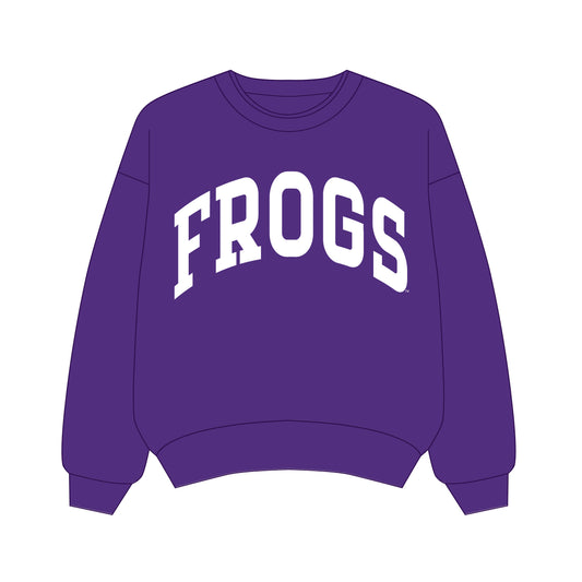 The Olivia Oversized Crewneck TCU | Youth Purple