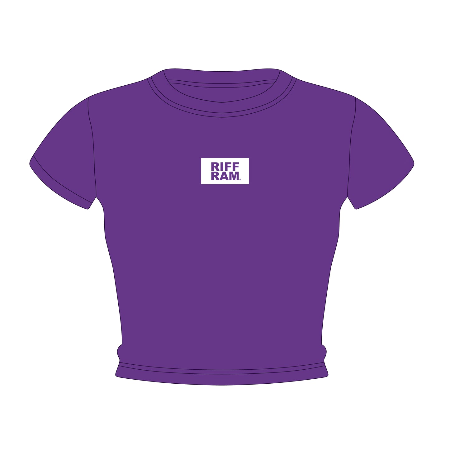 The Raegan Ribbed Baby Tee Riff Ram Woven Label | Purple