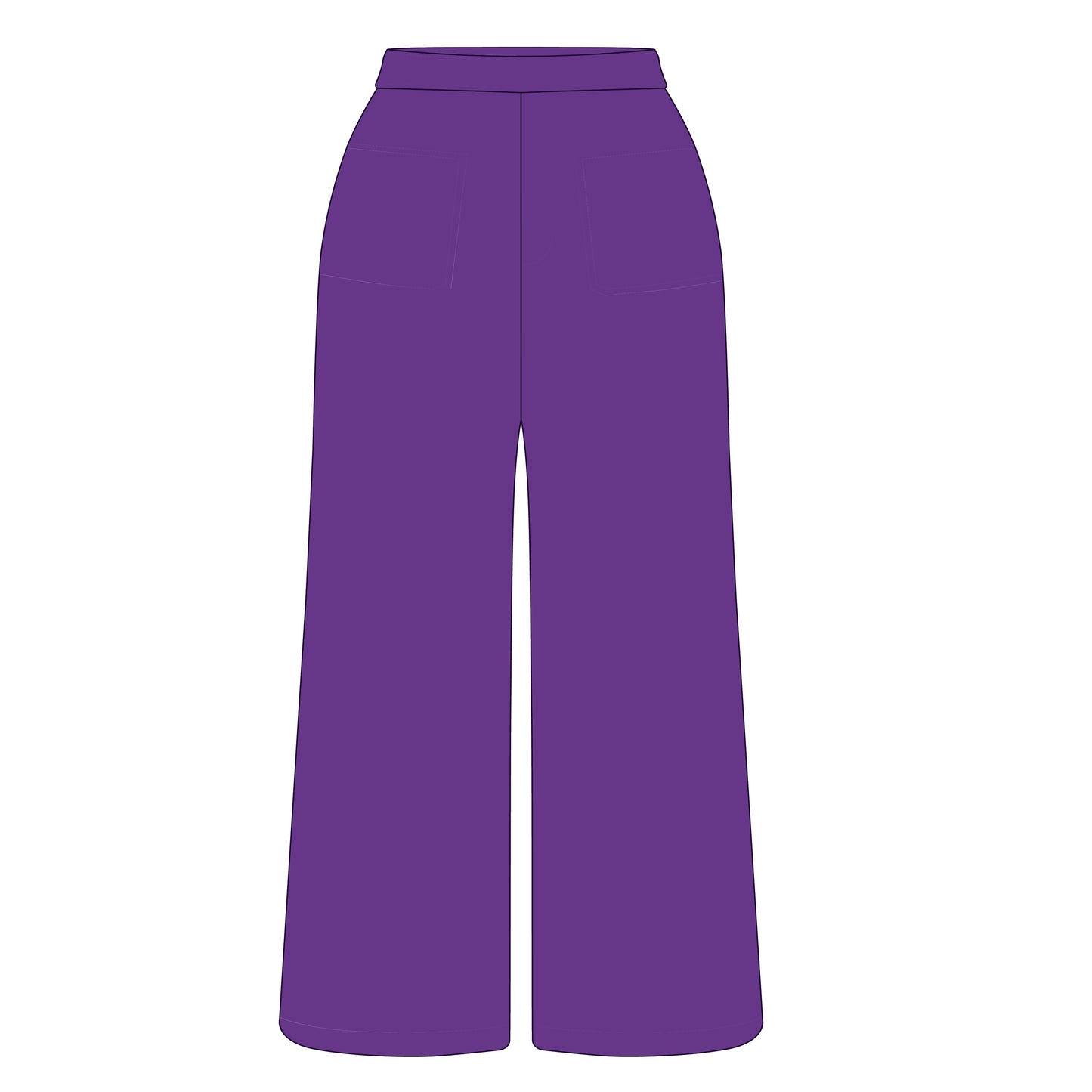 The Ava Airy Pants Riff Ram Woven Label | Purple