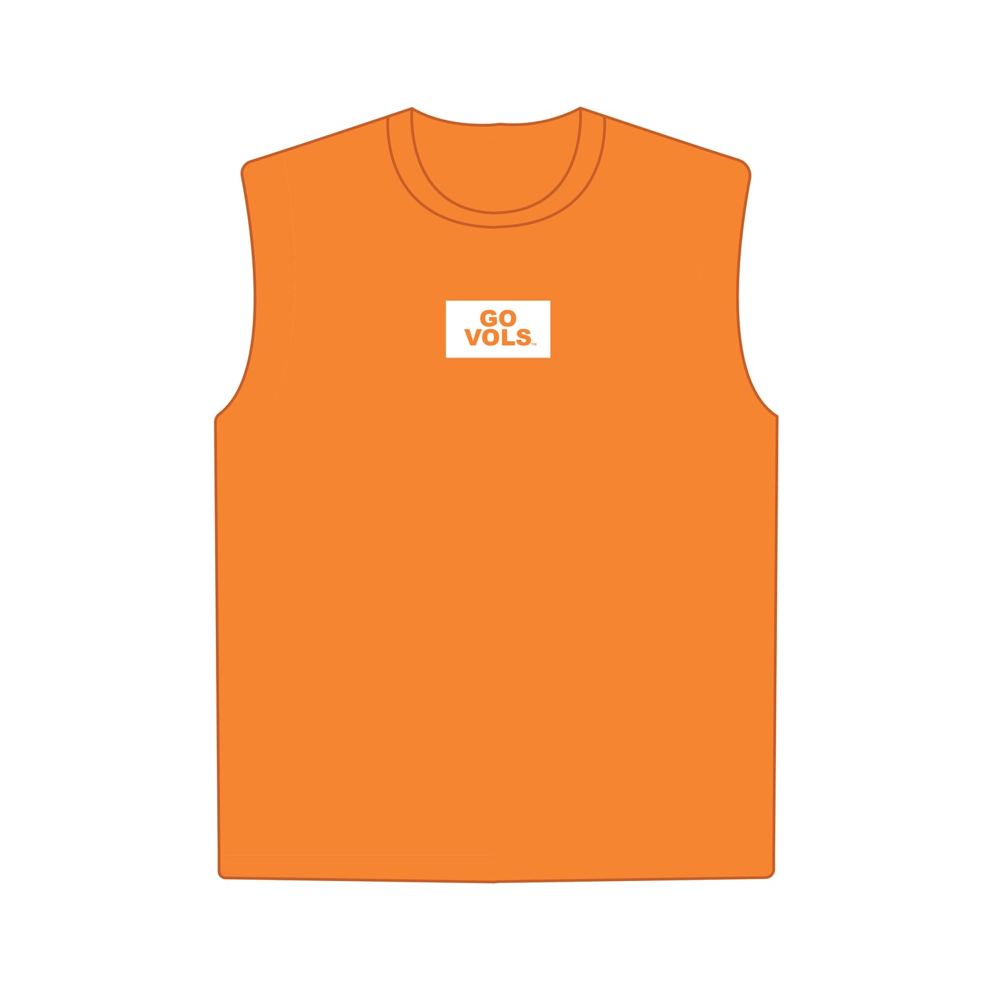 The Anna Active Tank Go Vols Woven Label | Youth Bright Orange