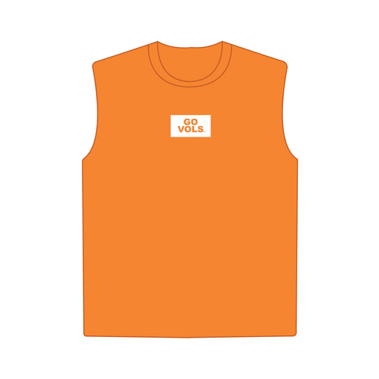 The Anna Active Tank Go Vols Woven Label | Bright Orange