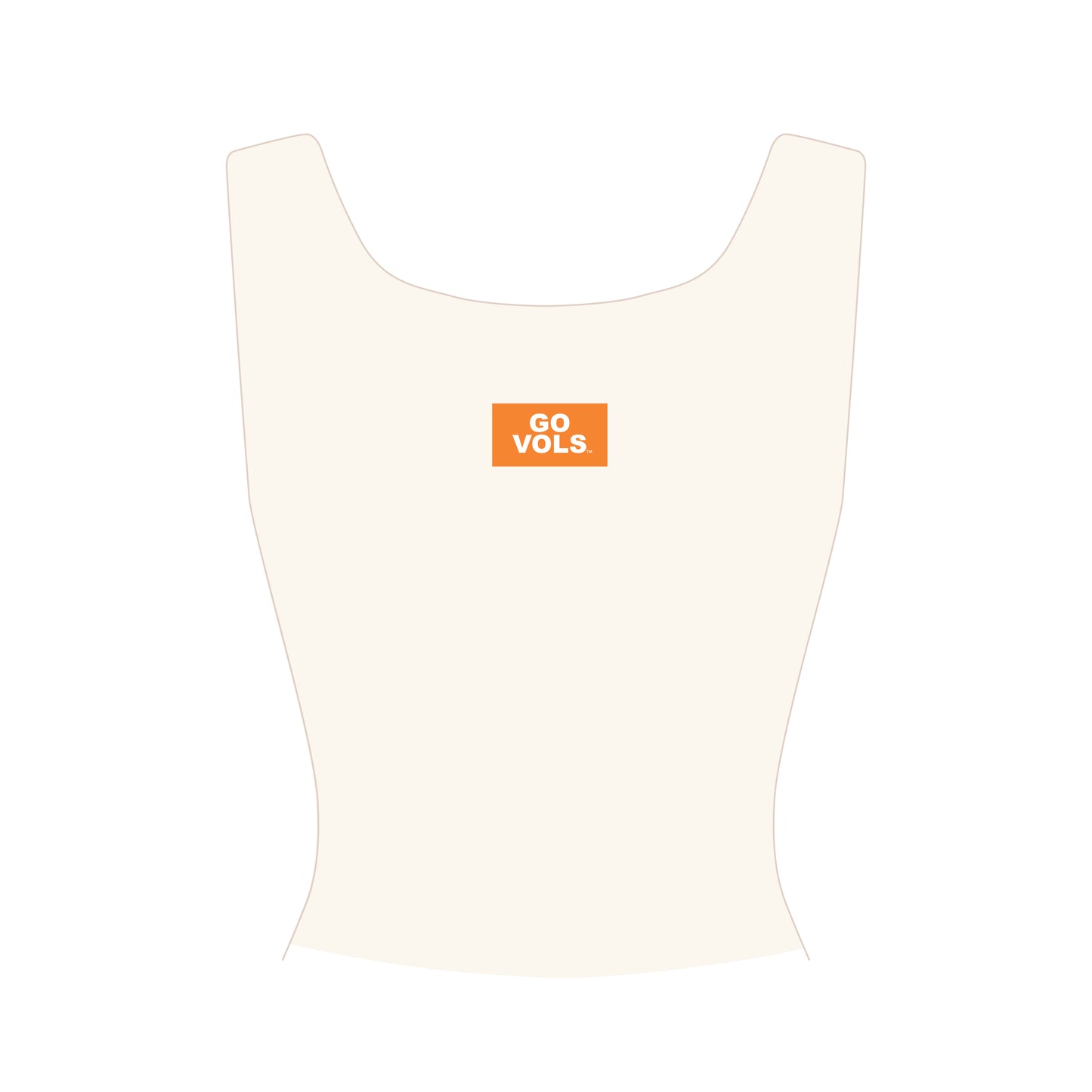 The Alli Ribbed Tank Go Vols Woven Label | Bone