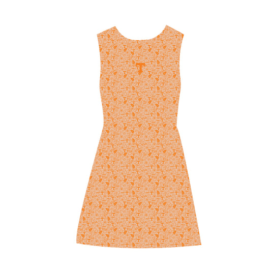 The Grace Pattern Dress Tennessee | Toddler/Youth Bright Orange