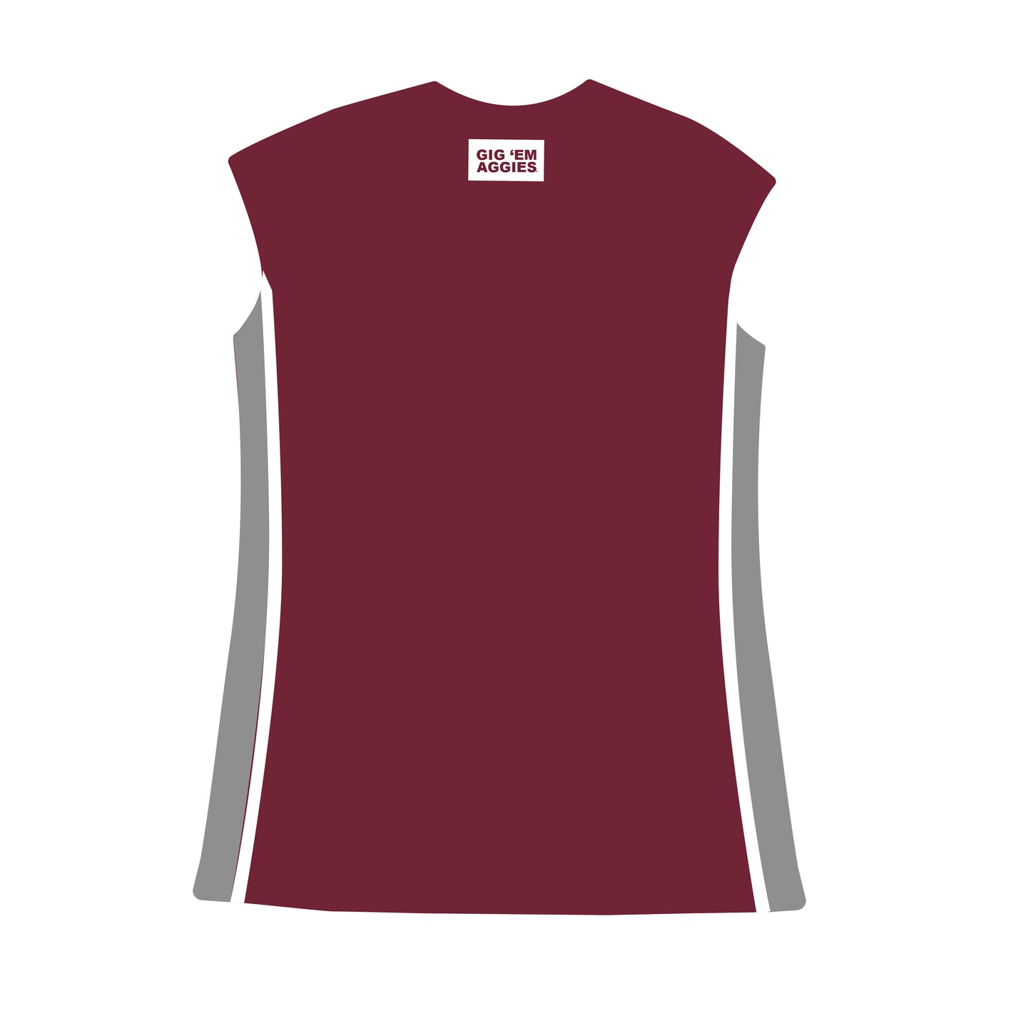 The Campbell Cap Sleeve Dress Gig 'Em Aggies Woven Label | Deep Maroon