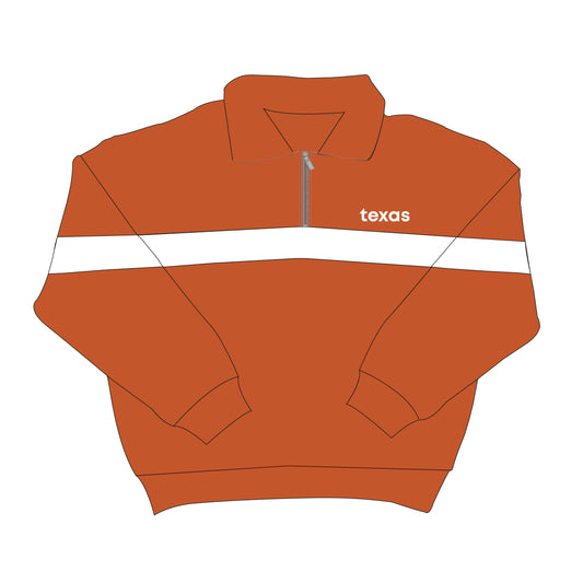 The Heather Half Zip Texas | Burnt Orange