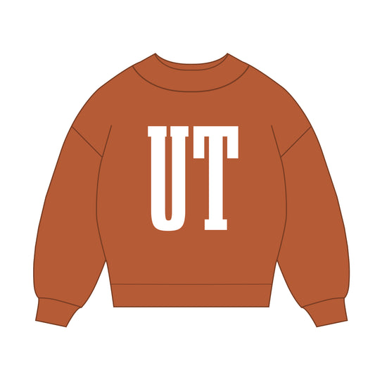 The Madi Varsity Mockneck Texas | Burnt Orange