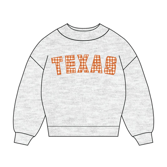 The Mallory Gingham Mockneck Texas | Youth Ash