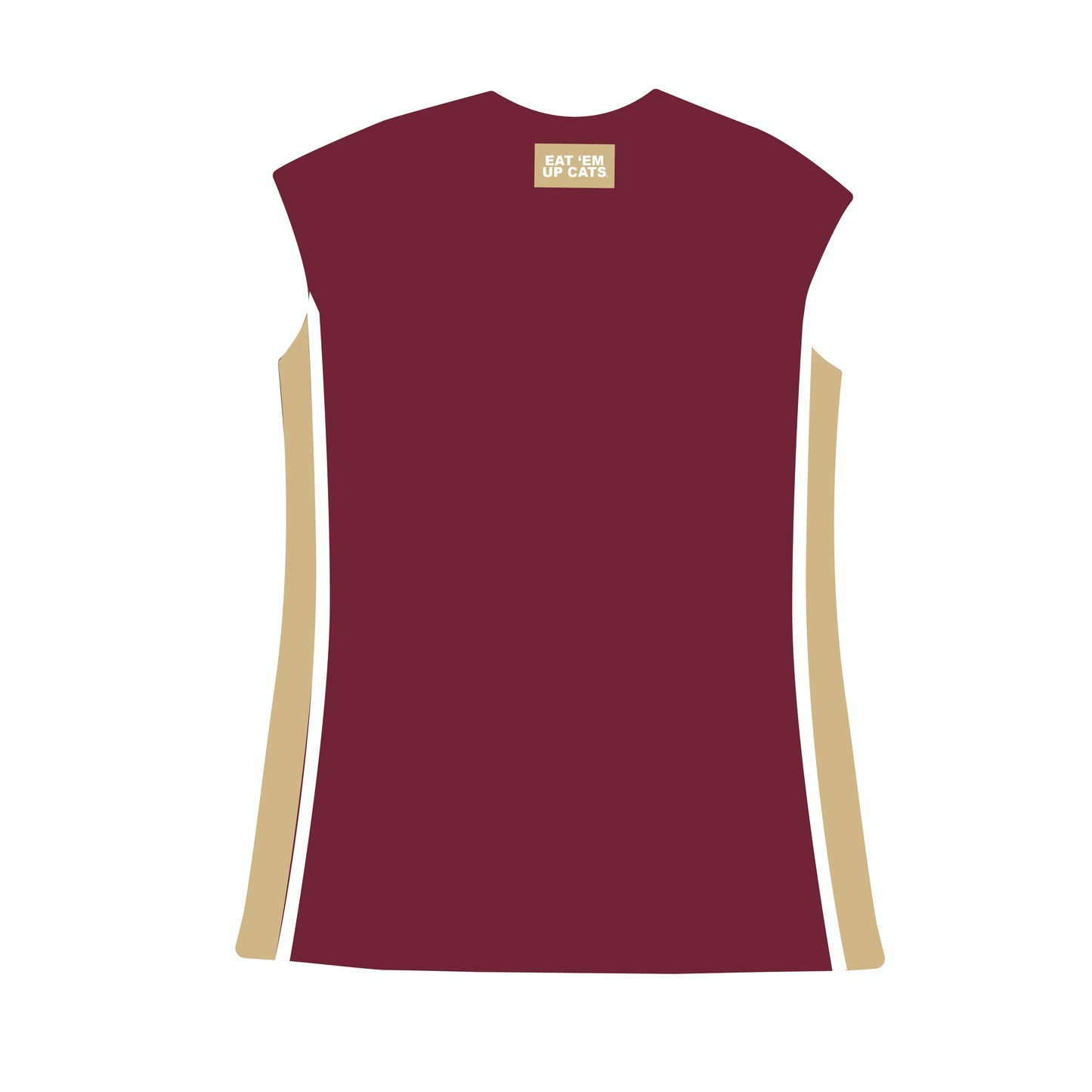 The Campbell Cap Sleeve Dress Eat 'Em Up Cats Woven Label | Youth Maroon