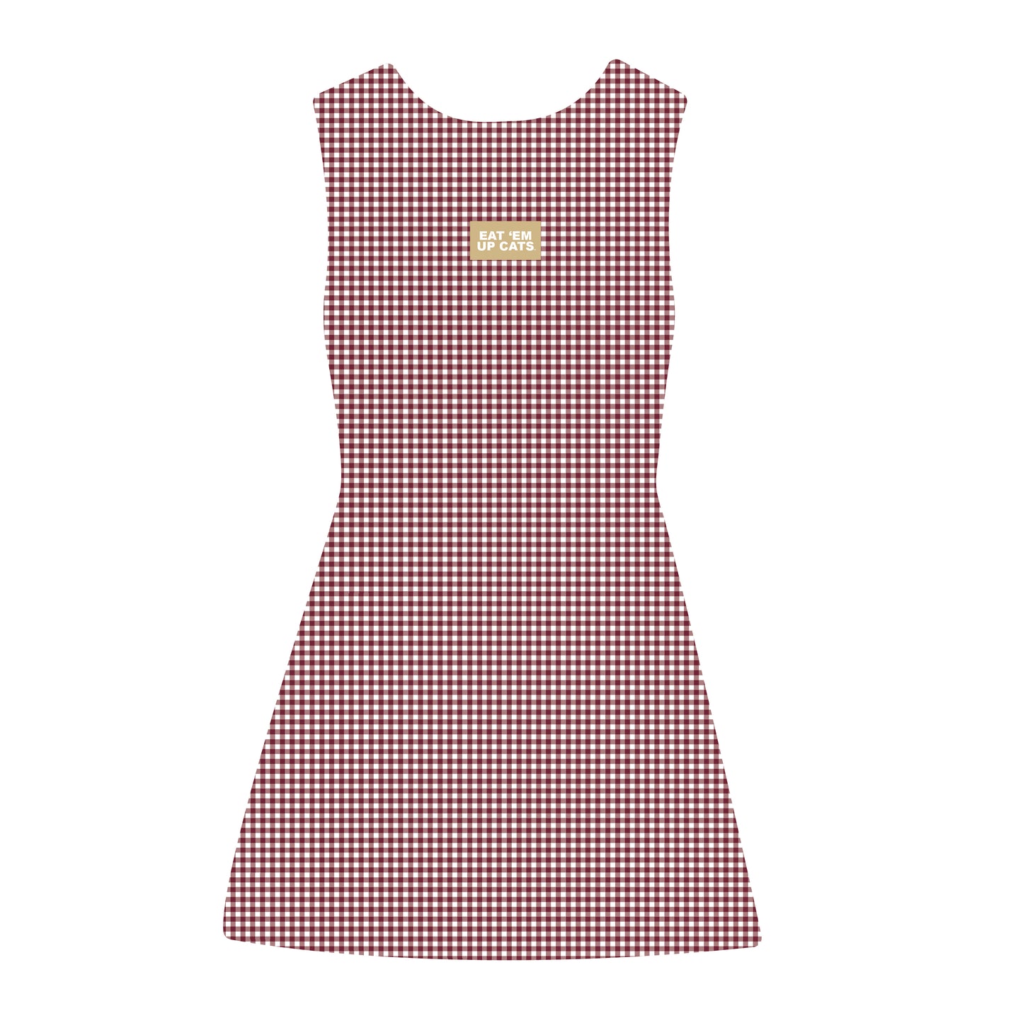 The Grace Gingham Dress Eat 'Em Up Cats Woven Label | Toddler/Youth Maroon