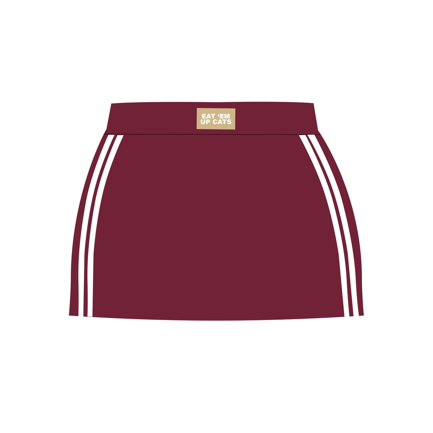 The Savannah Sporty Skort Eat 'Em Up Cats Woven Label | Maroon