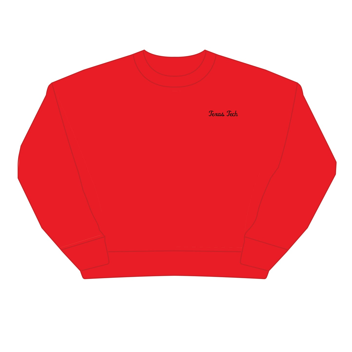 The Brooke Solid Crewneck Texas Tech | Youth Bright Red