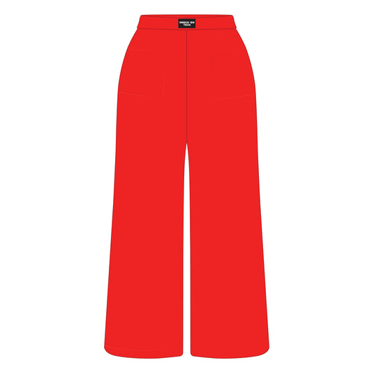 The Ava Airy Pants Wreck 'Em Tech Woven Label | Bright Red