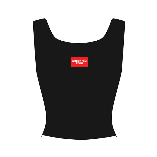 The Alli Ribbed Tank Wreck 'Em Tech Woven Label | Black