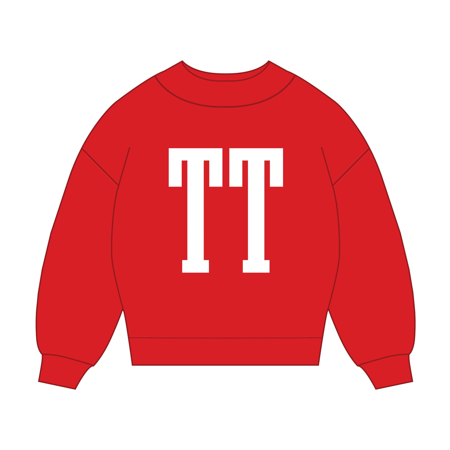 The Madi Varsity Mockneck Texas Tech | Youth Bright Red