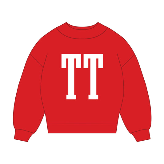 The Madi Varsity Mockneck Texas Tech | Bright Red
