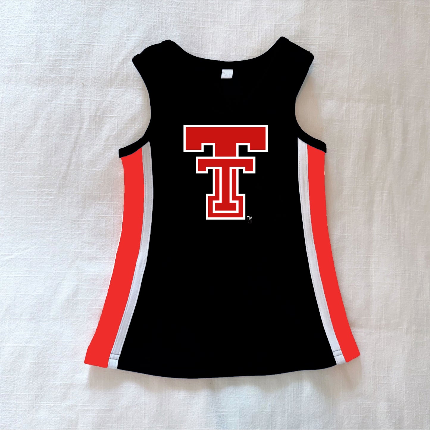 The Power Stripe Cheer Dress Texas Tech | Youth Black