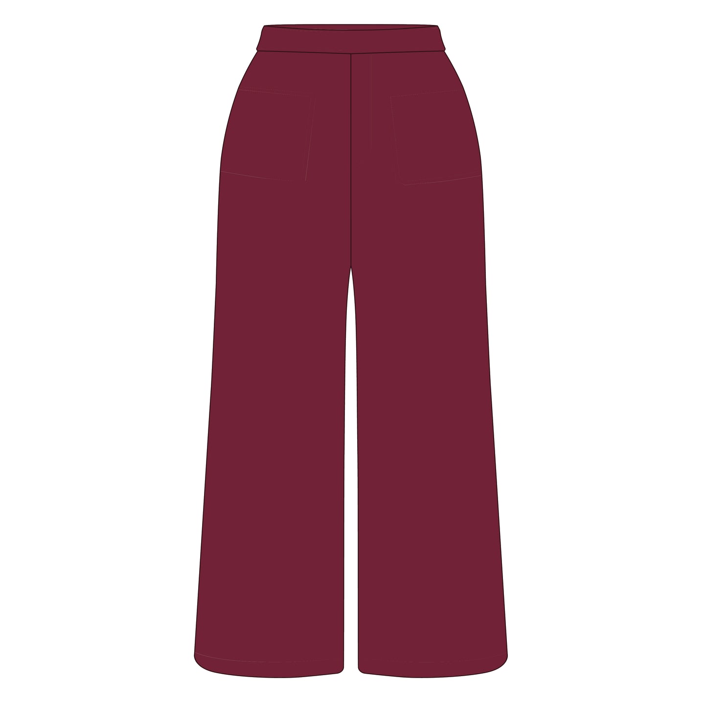 The Ava Airy Pants Gig 'Em Aggies Woven Label | Deep Maroon