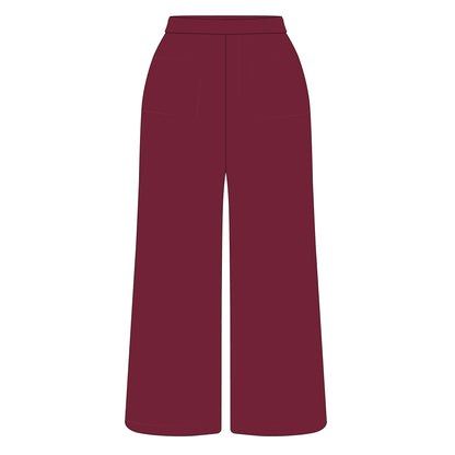 The Ava Airy Pants Gig 'Em Aggies Woven Label | Youth Deep Maroon