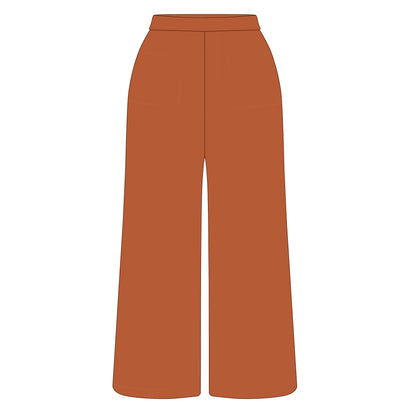 The Ava Airy Pants Hook 'Em Horns Woven Label | Youth Burnt Orange