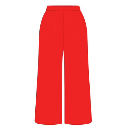 The Ava Airy Pants Wreck 'Em Tech Woven Label | Youth Bright Red