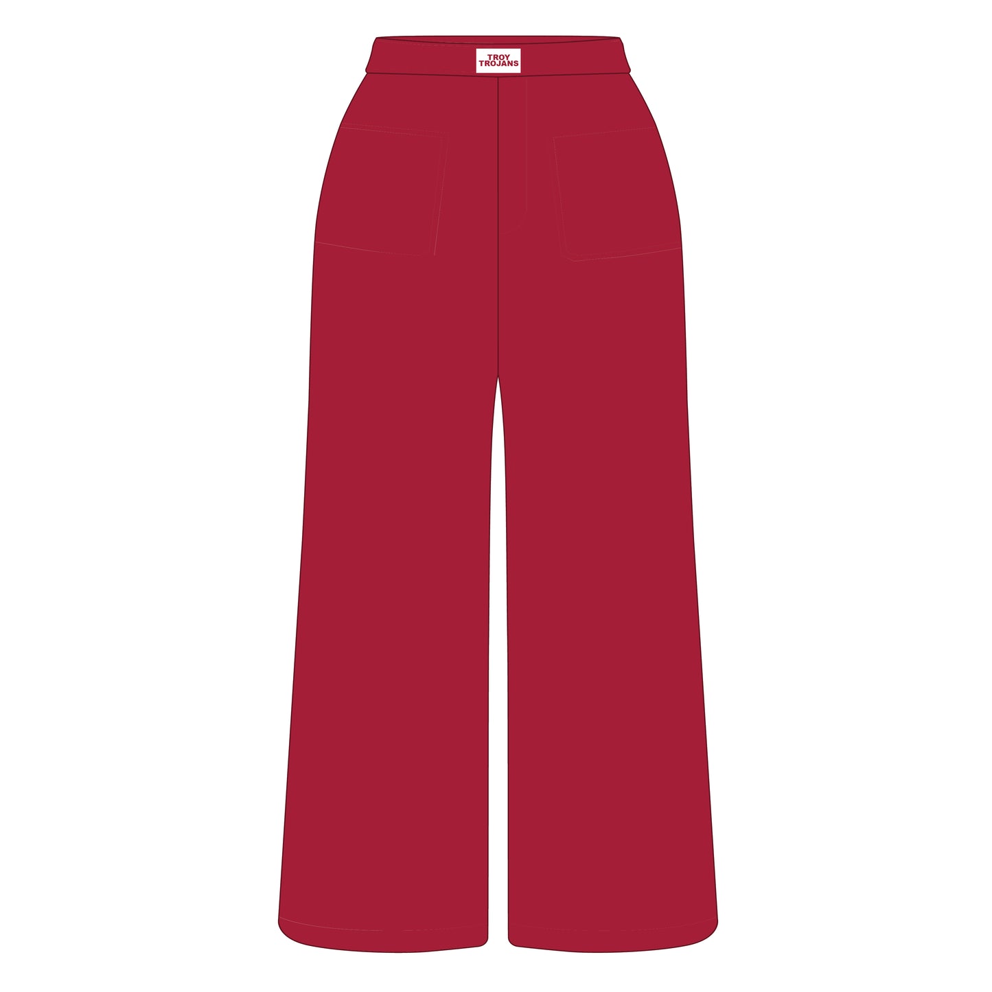 The Ava Airy Pants Troy Trojans Woven Label | Deep Red