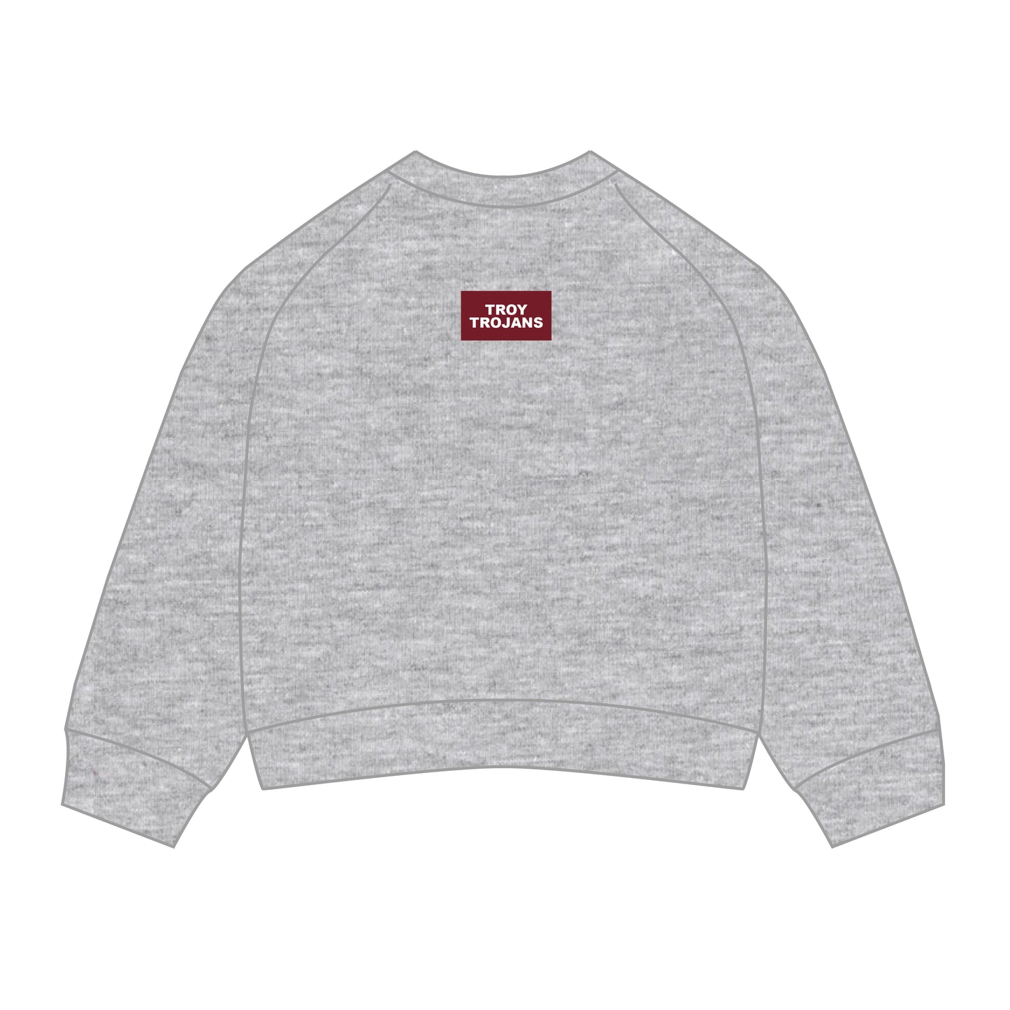 The Ava Airy Crewneck Troy Trojans Woven Label | Heather Grey