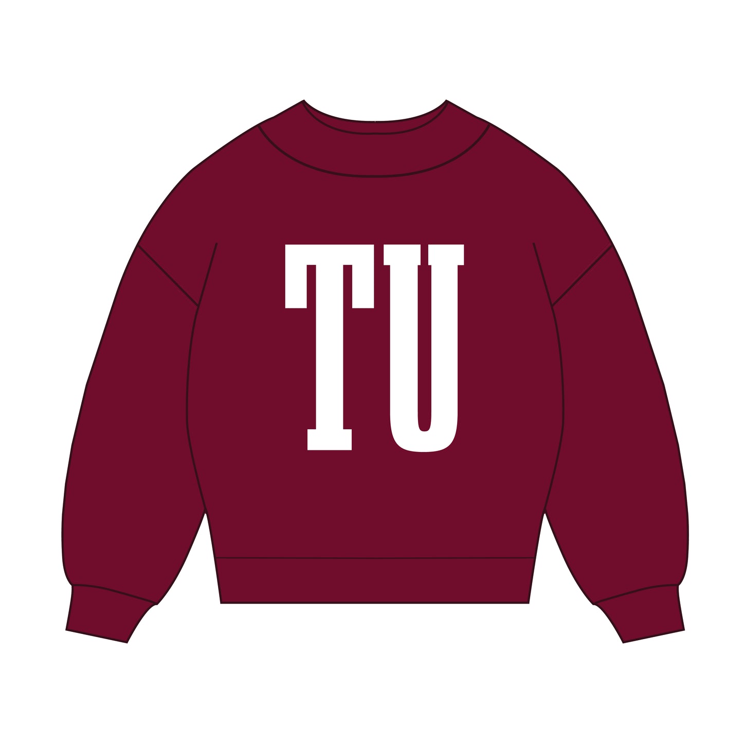 The Madi Varsity Mockneck Troy | Youth Deep Red