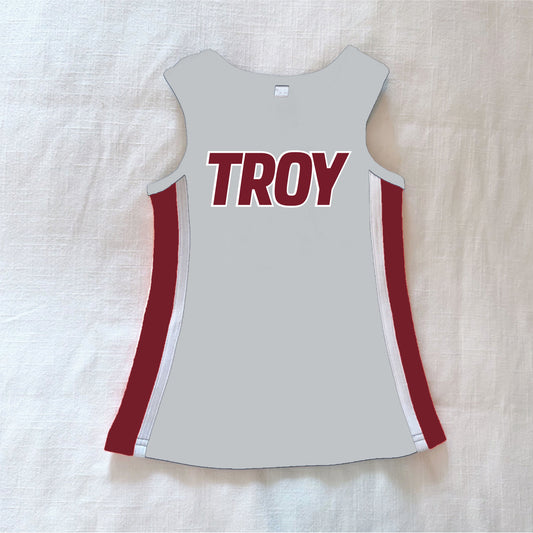 The Power Stripe Cheer Dress Troy | Youth Light Grey