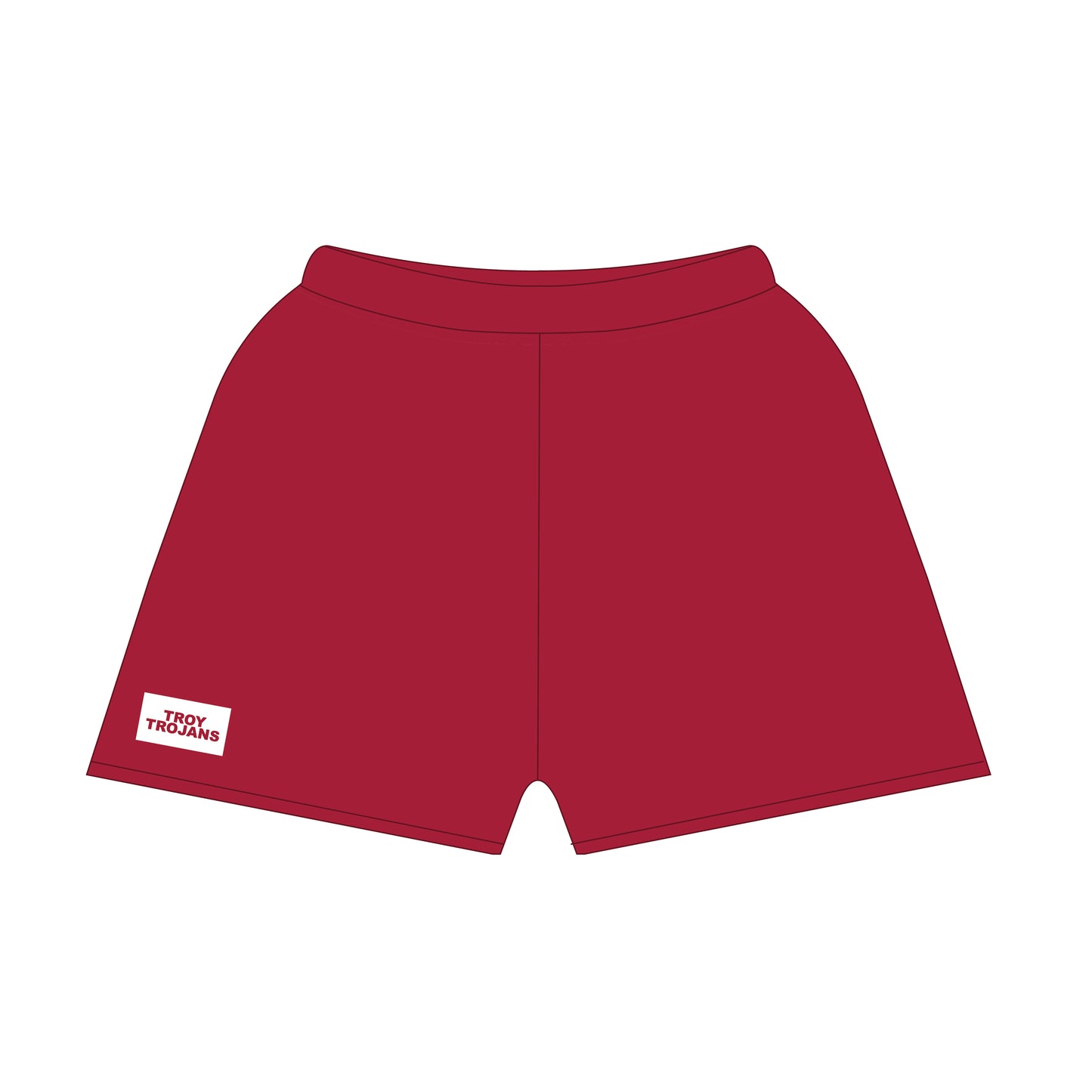 The Becca Shorts Troy Trojans Woven Label | Deep Red