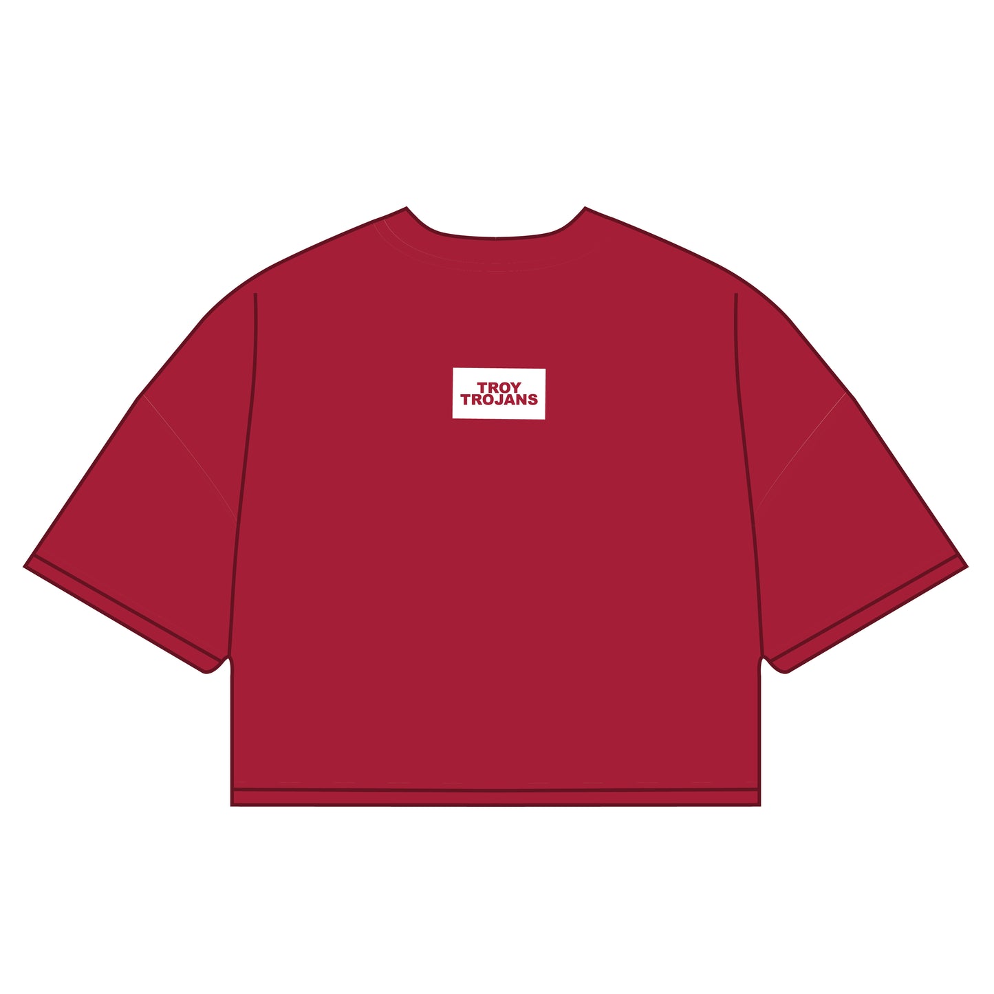 The Kristen Airy Shirt Troy Trojans Woven Label | Deep Red