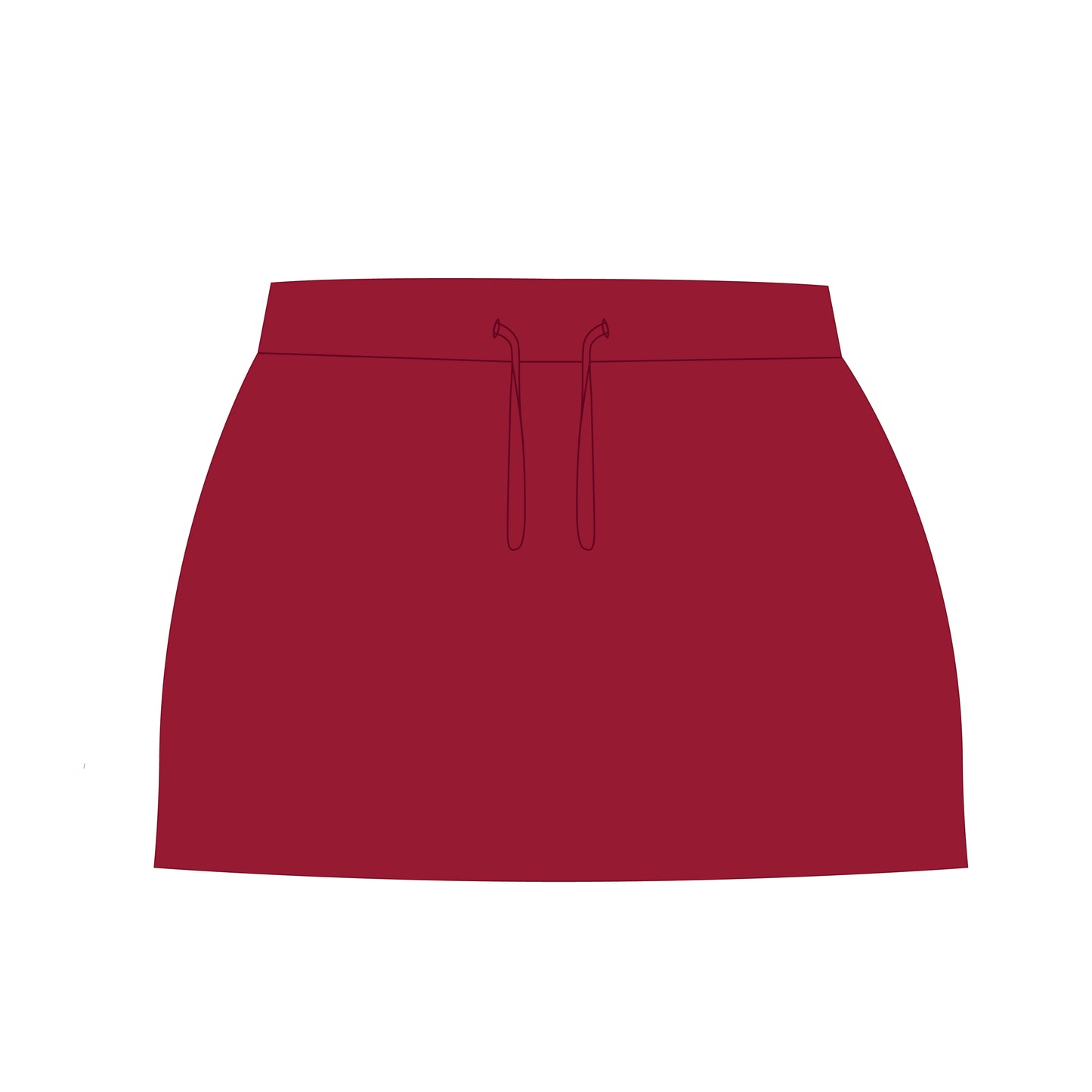 The Anna Active Skort Troy Trojans Woven Label | Deep Red