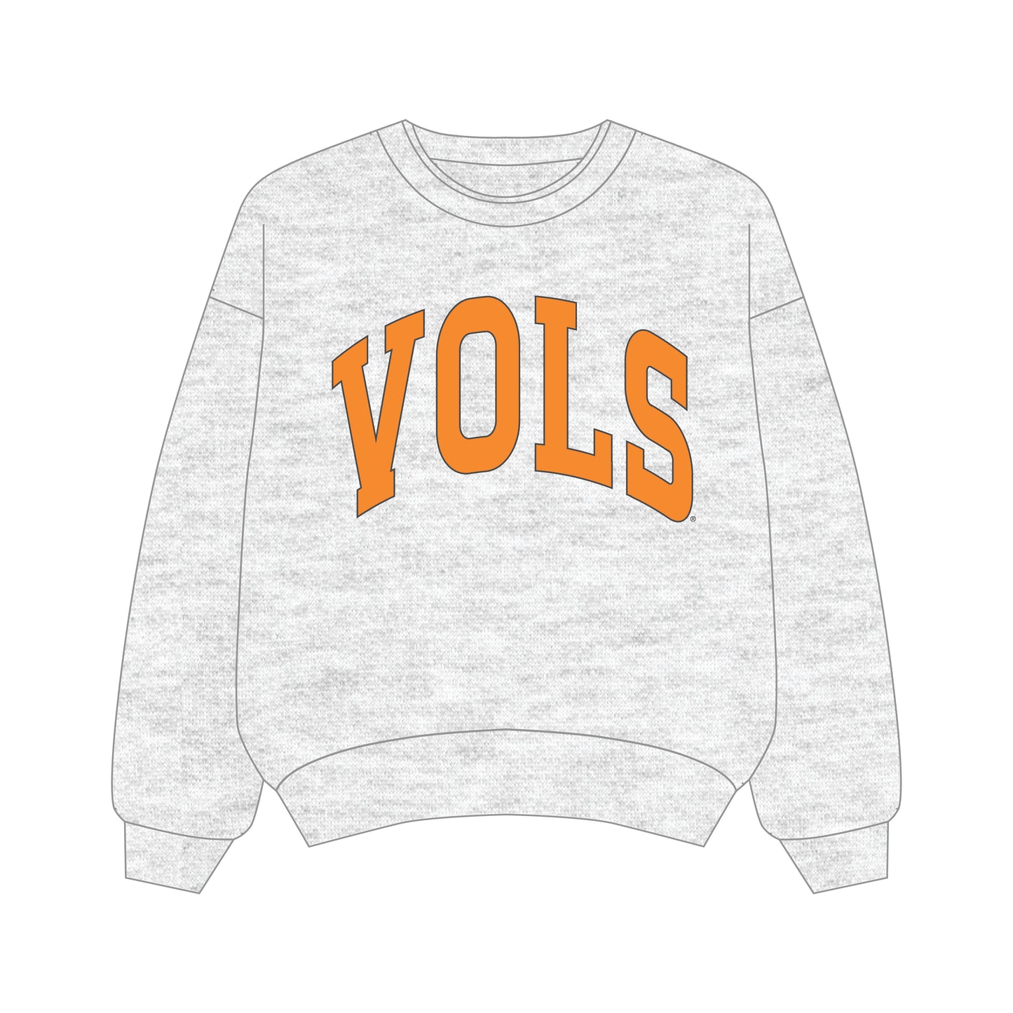 The Olivia Oversized Crewneck Tennessee | Ash