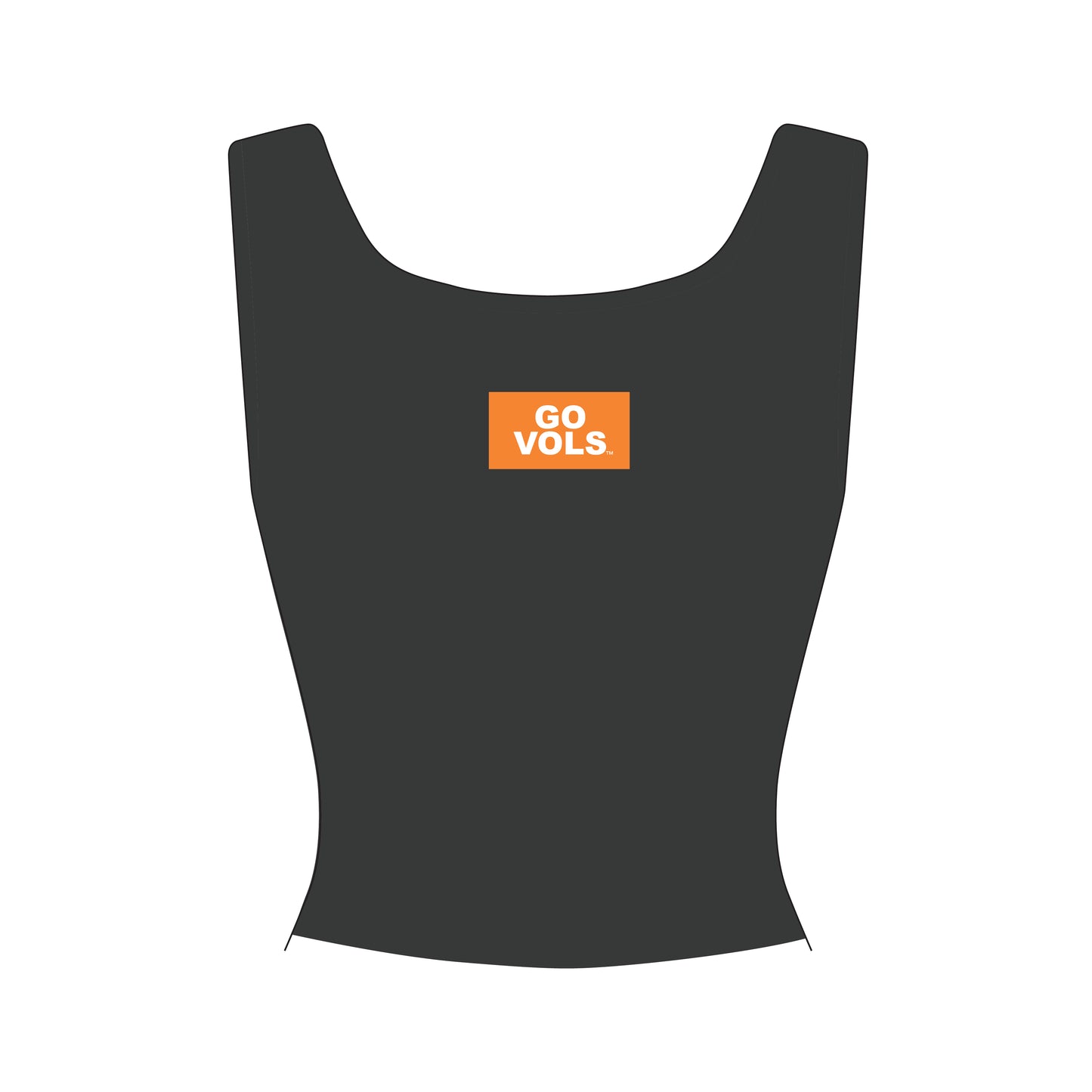 The Alli Ribbed Tank Go Vols Woven Label | Graphite