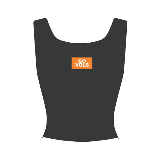The Alli Ribbed Tank Go Vols Woven Label | Graphite