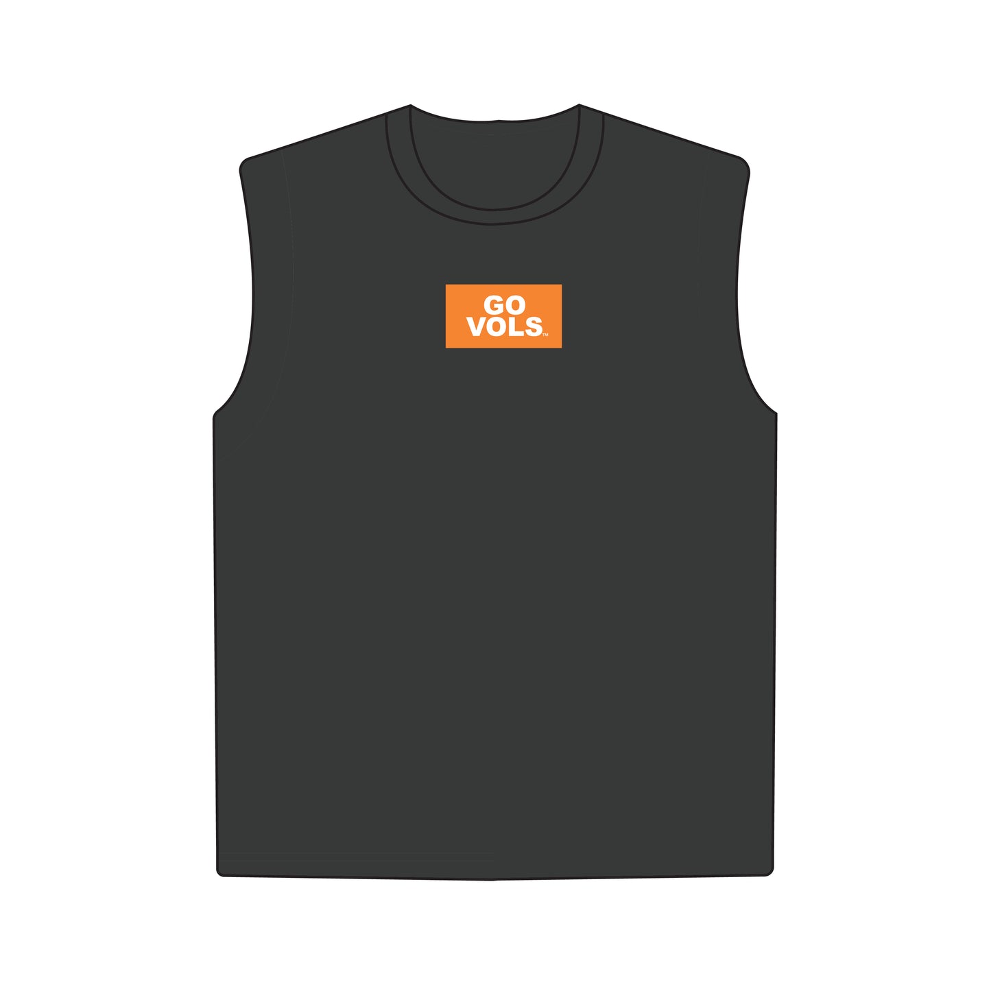 The Anna Active Tank Go Vols Woven Label | Youth Graphite