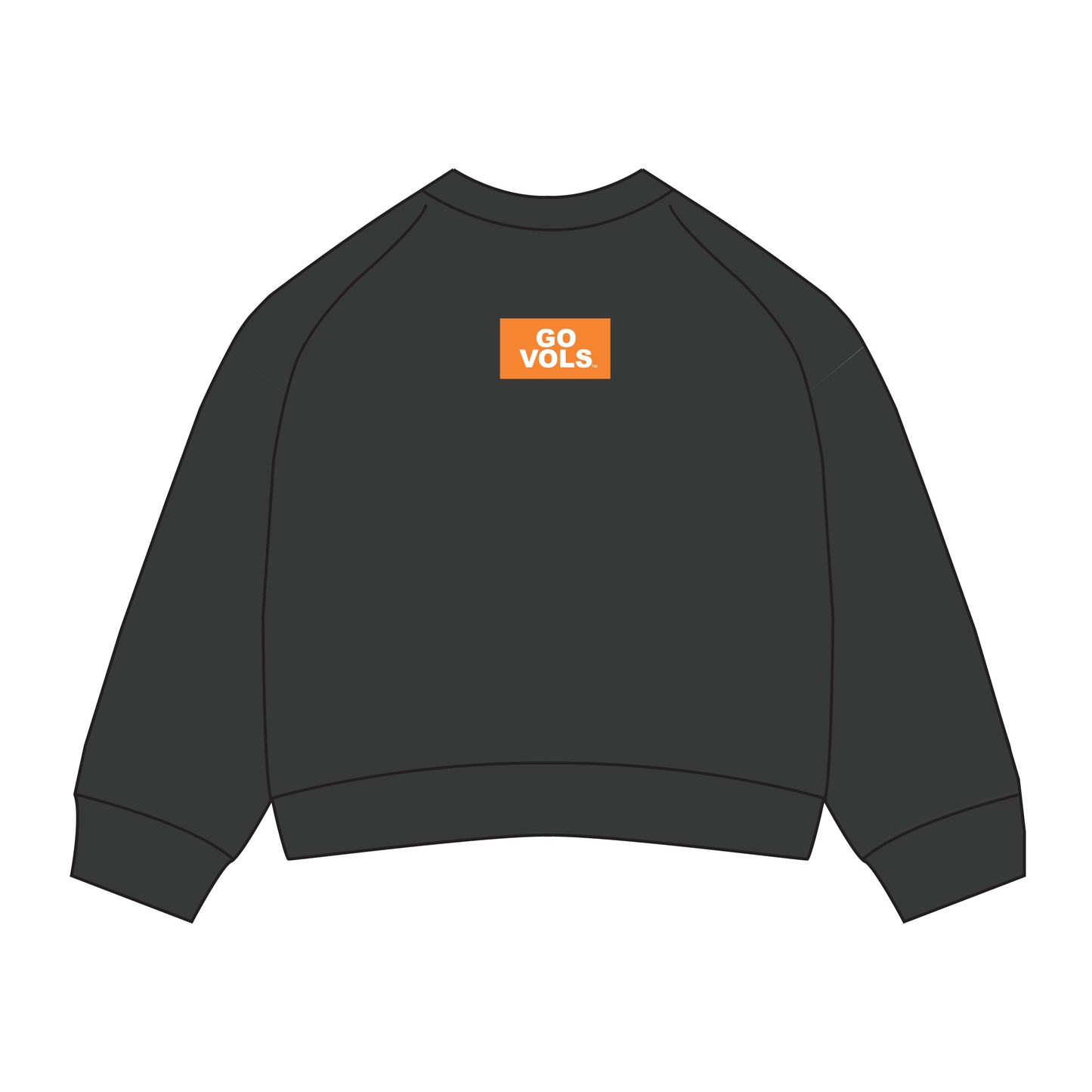 The Ava Airy Crewneck Go Vols Woven Label | Youth Graphite
