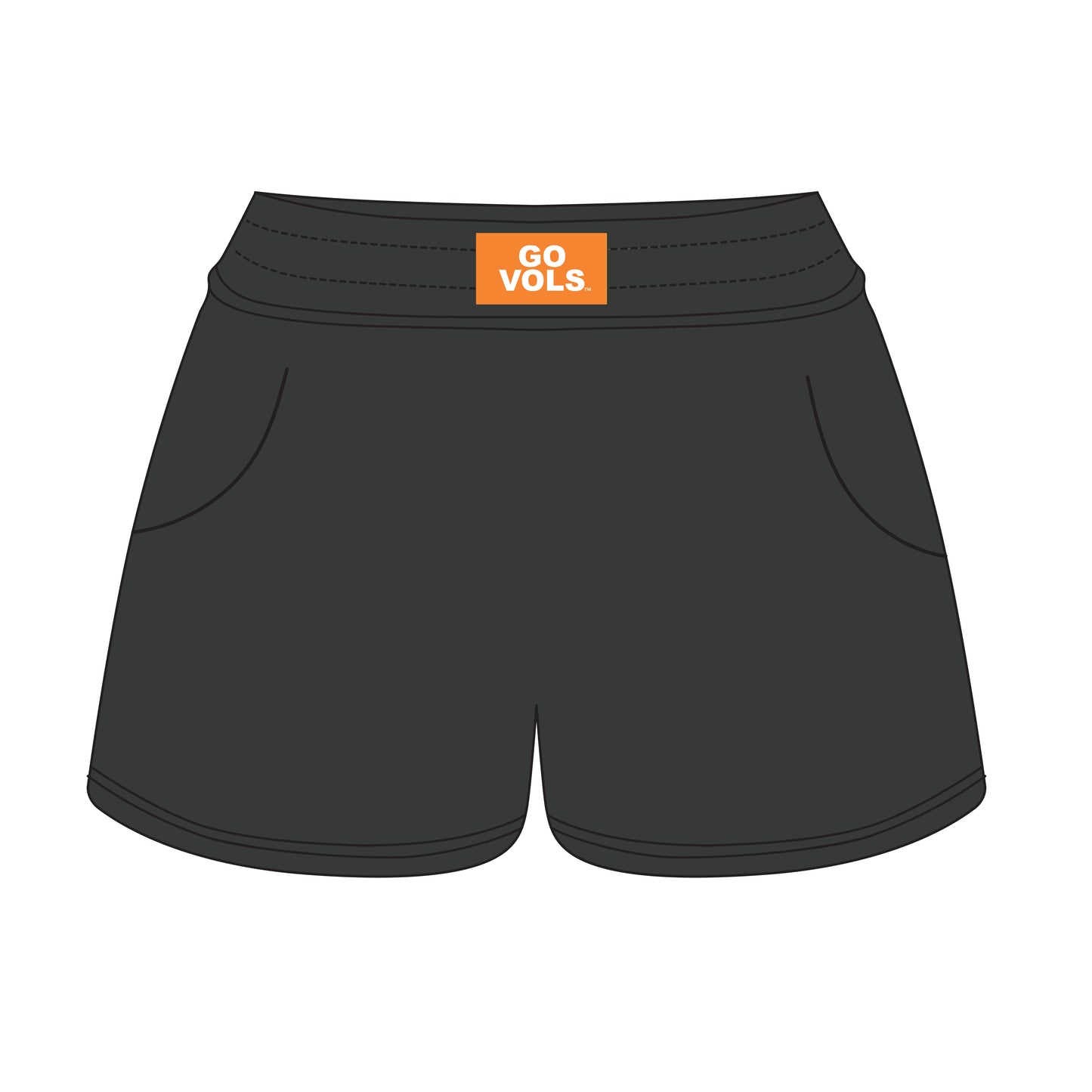 The Ava Airy Shorts Go Vols Woven Label | Youth Graphite