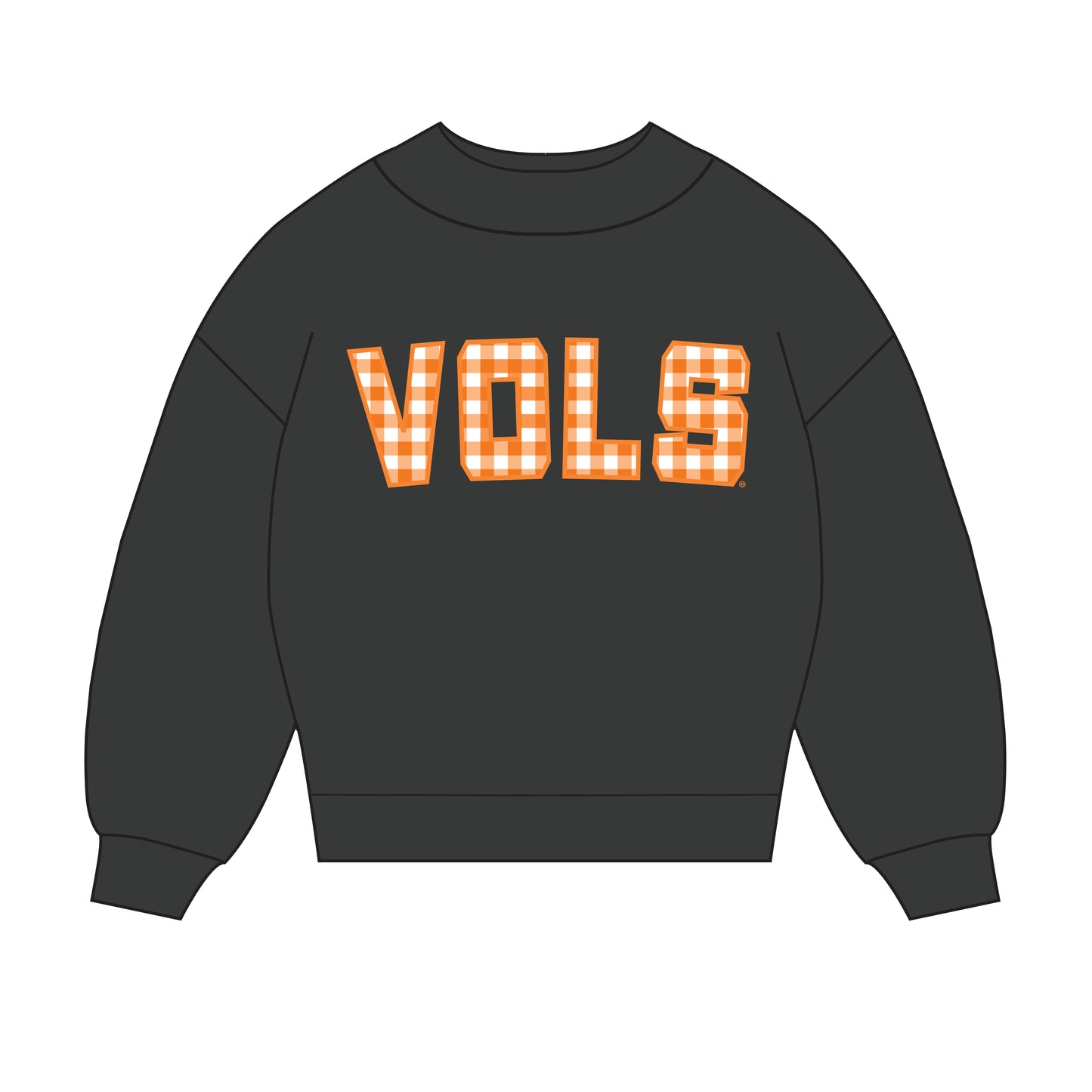 The Mallory Gingham Mockneck Tennessee | Youth Graphite