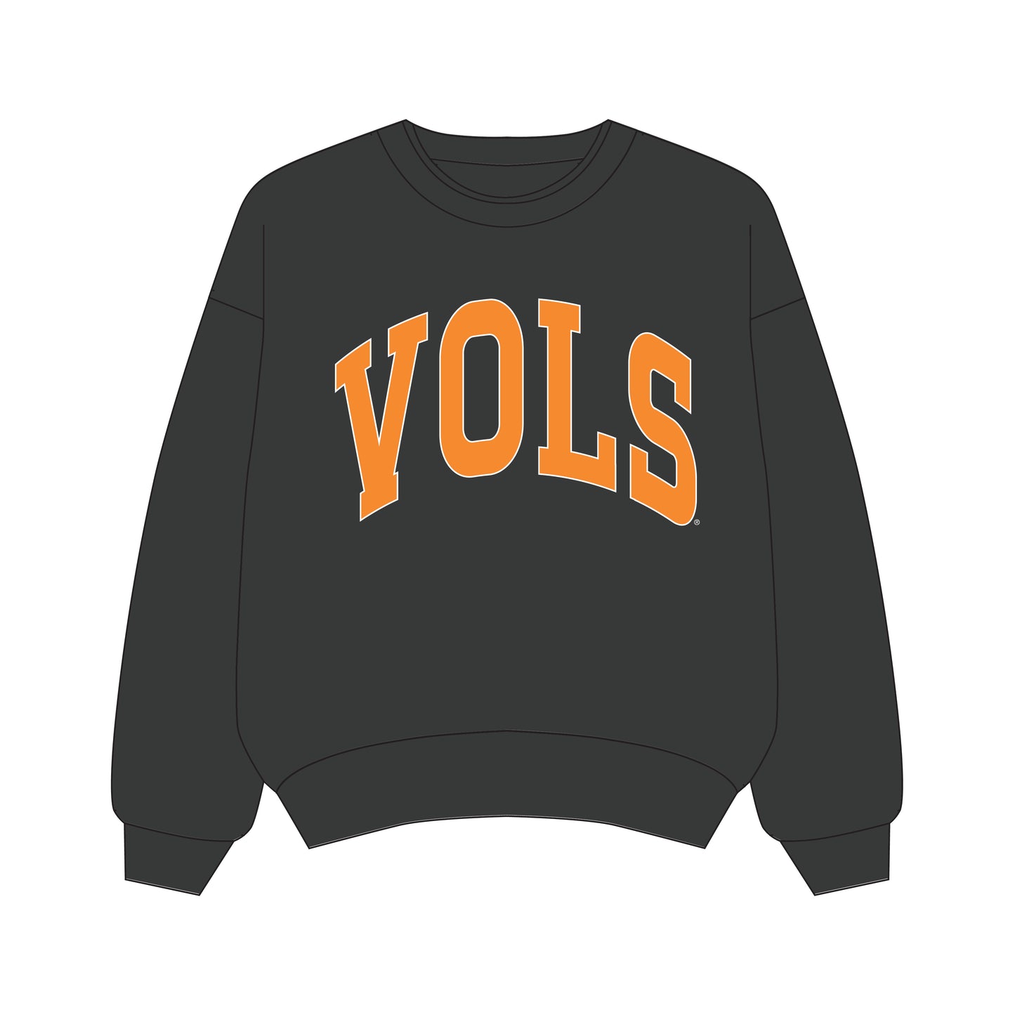 The Olivia Oversized Crewneck Tennessee | Graphite