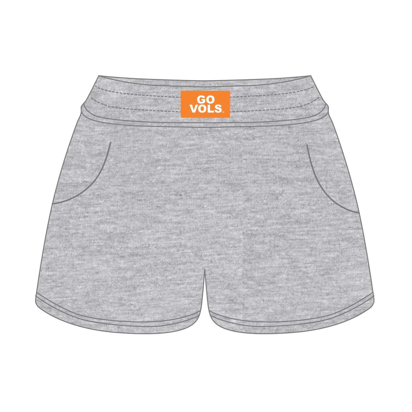 The Ava Airy Shorts Go Vols Woven Label | Youth Heather Grey