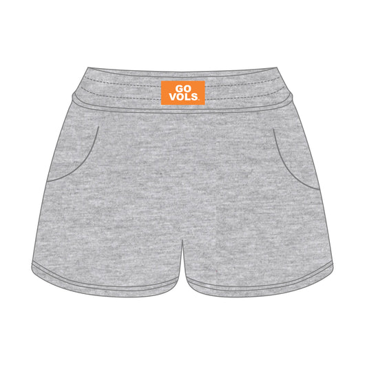 The Ava Airy Shorts Go Vols Woven Label | Youth Heather Grey
