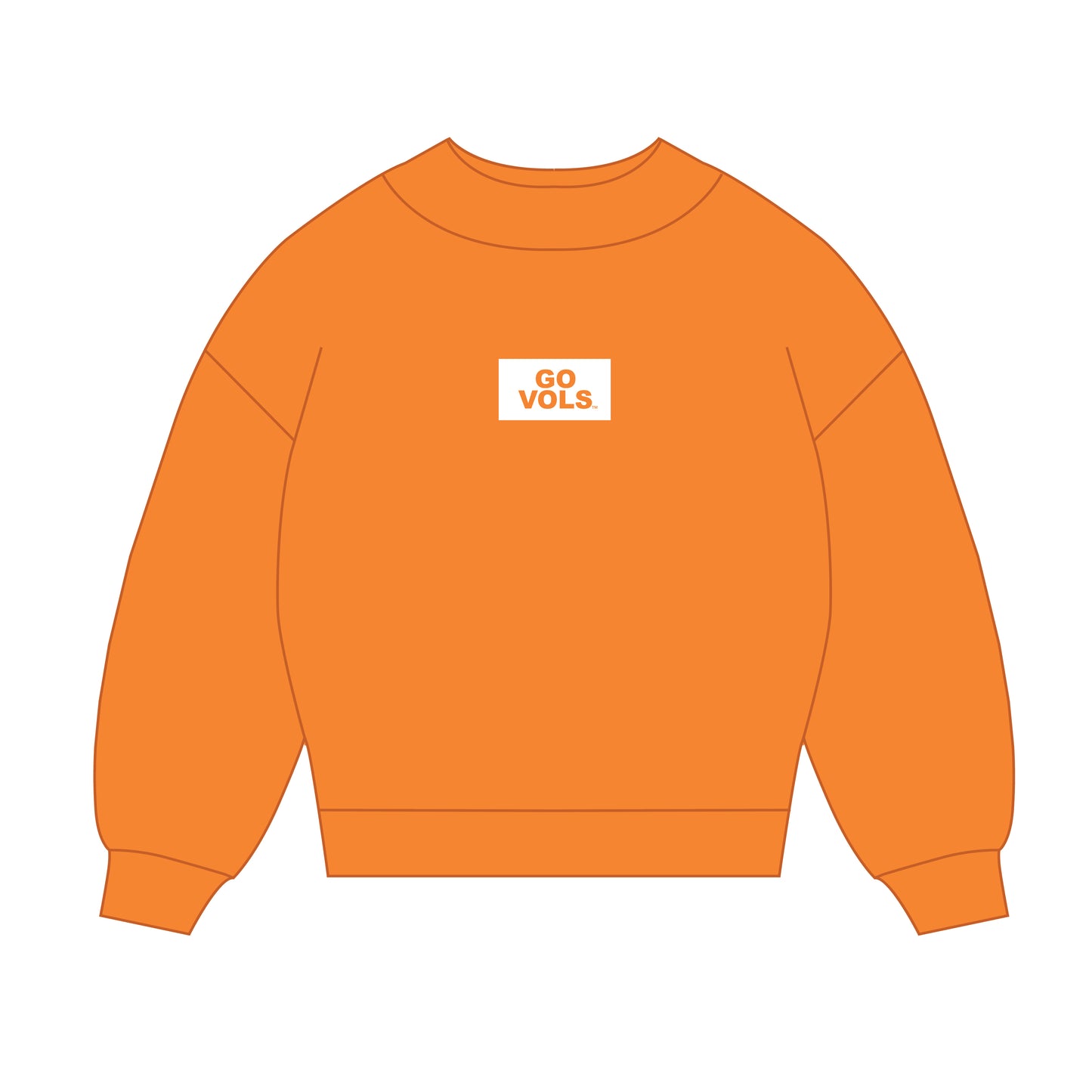The Mary Mockneck Go Vols Woven Label | Youth Bright Orange