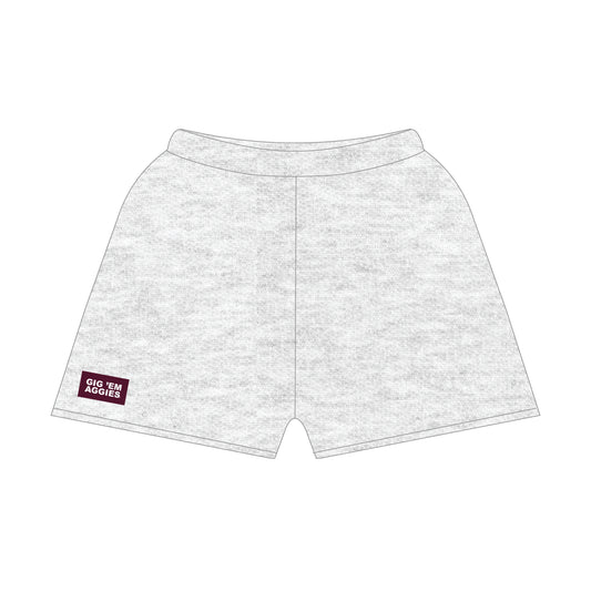 The Becca Shorts Gig 'Em Aggies Woven Label | Youth Ash